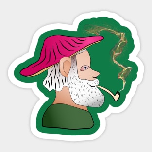 Gnomie with Pipe Smoke Sticker